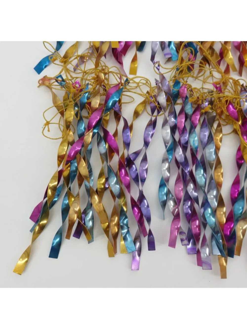 VTG Lot of Aluminum Twist Icicle Christmas Ornaments Yellow Blue Pink Purple